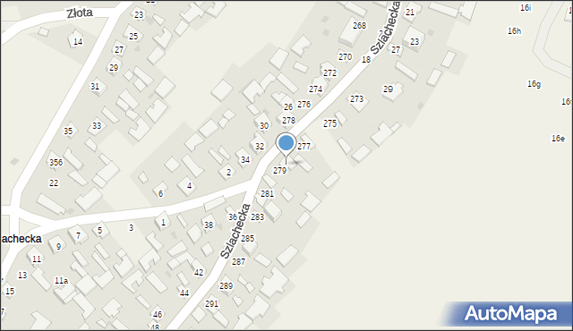 Grębów, Szlachecka, 39, mapa Grębów