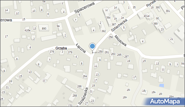 Grębów, Szlachecka, 7, mapa Grębów