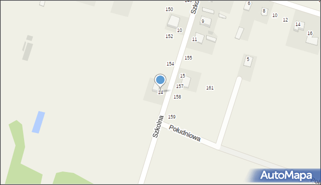 Gręzówka, Szkolna, 14, mapa Gręzówka