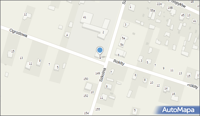 Gręzówka, Szkolna, 4, mapa Gręzówka