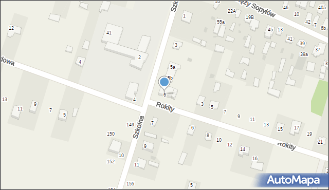 Gręzówka, Szkolna, 6, mapa Gręzówka