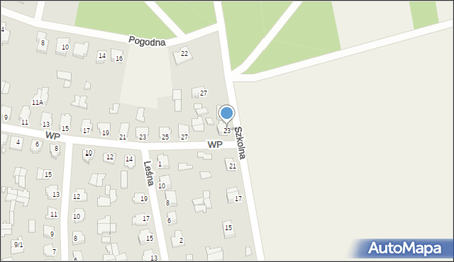 Gródek, Szkolna, 23, mapa Gródek