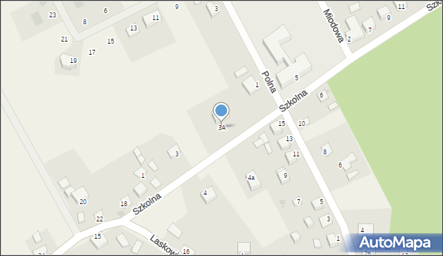 Gródek, Szkolna, 3A, mapa Gródek