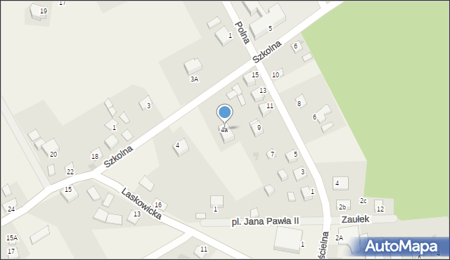 Gródek, Szkolna, 4a, mapa Gródek