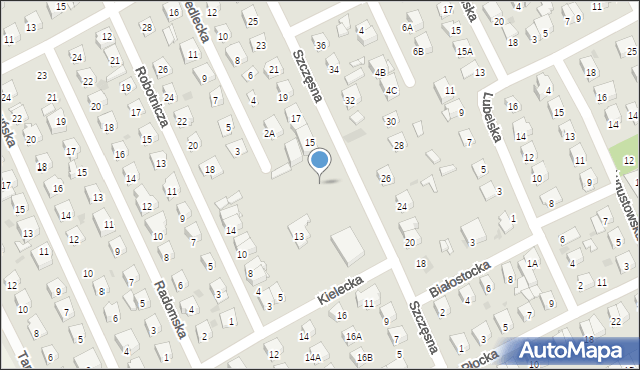 Grodzisk Mazowiecki, Szczęsna, 13a, mapa Grodzisk Mazowiecki