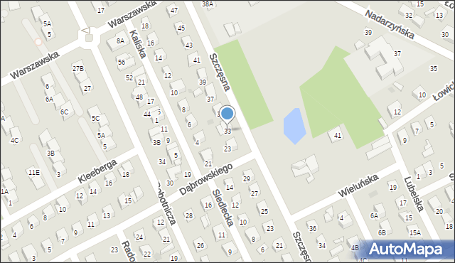 Grodzisk Mazowiecki, Szczęsna, 33, mapa Grodzisk Mazowiecki