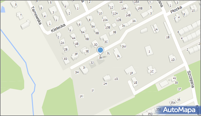 Grodzisk Mazowiecki, Szczęsna, 3K, mapa Grodzisk Mazowiecki