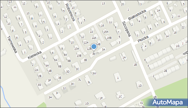 Grodzisk Mazowiecki, Szczęsna, 3o, mapa Grodzisk Mazowiecki