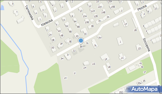 Grodzisk Mazowiecki, Szczęsna, 3p, mapa Grodzisk Mazowiecki