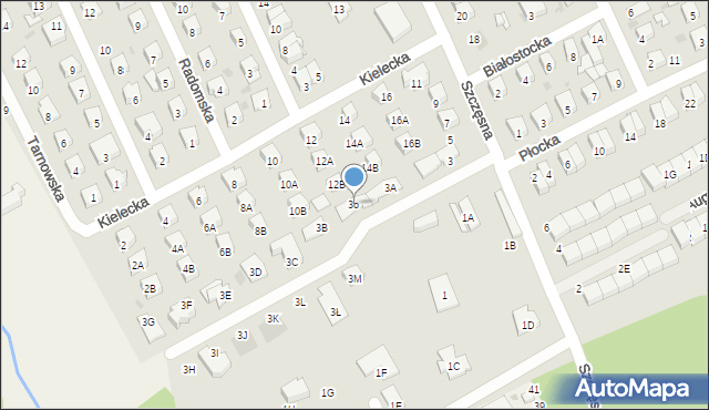 Grodzisk Mazowiecki, Szczęsna, 3s, mapa Grodzisk Mazowiecki