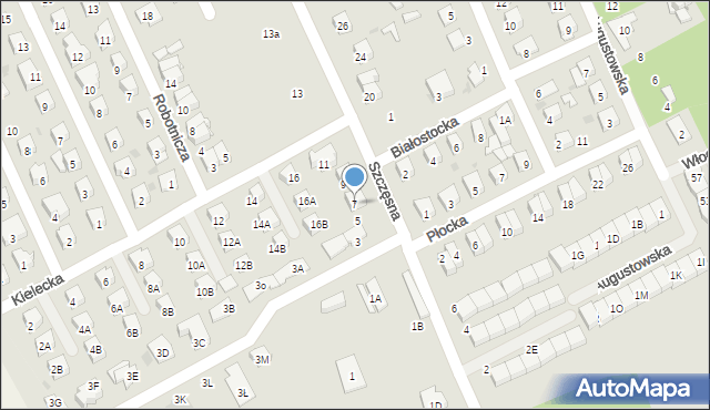 Grodzisk Mazowiecki, Szczęsna, 7, mapa Grodzisk Mazowiecki