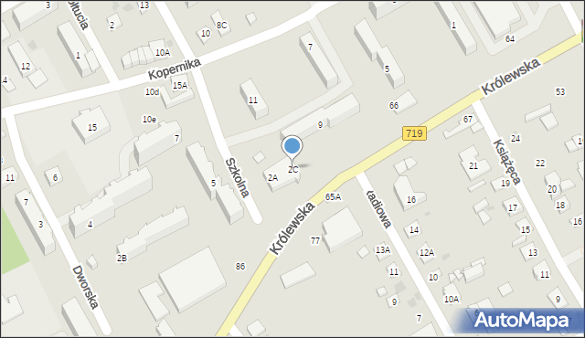 Grodzisk Mazowiecki, Szkolna, 2C, mapa Grodzisk Mazowiecki