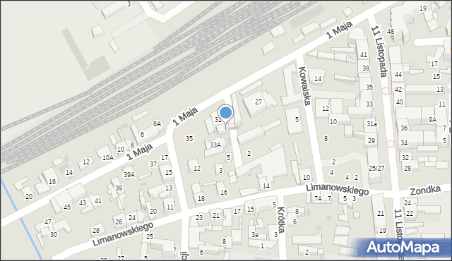 Grodzisk Mazowiecki, Szpakowskiego J., dr., 9, mapa Grodzisk Mazowiecki