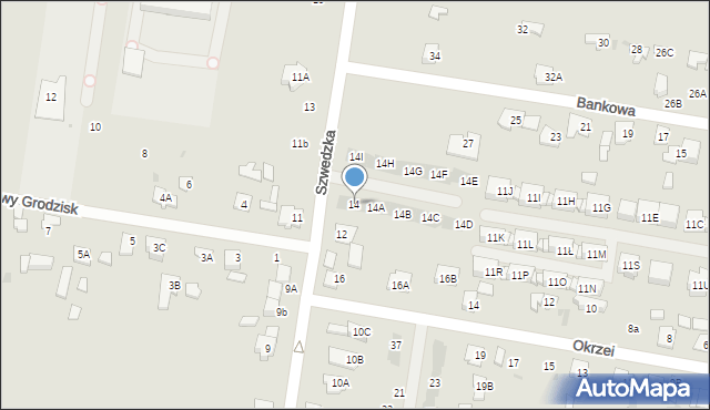 Grodzisk Mazowiecki, Szwedzka, 14, mapa Grodzisk Mazowiecki