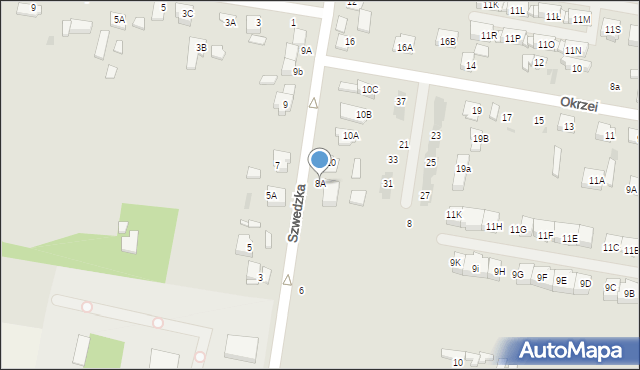 Grodzisk Mazowiecki, Szwedzka, 8A, mapa Grodzisk Mazowiecki