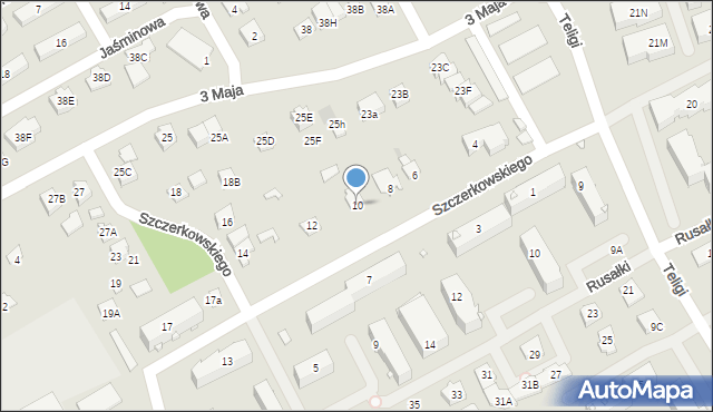 Grodzisk Mazowiecki, Szczerkowskiego H., 10, mapa Grodzisk Mazowiecki