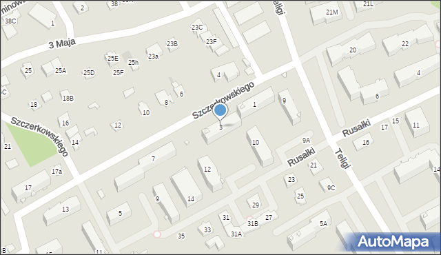 Grodzisk Mazowiecki, Szczerkowskiego H., 3, mapa Grodzisk Mazowiecki