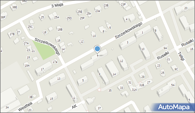 Grodzisk Mazowiecki, Szczerkowskiego H., 7, mapa Grodzisk Mazowiecki