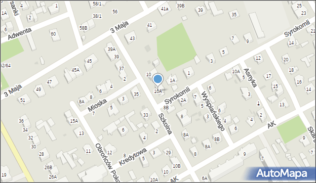 Grodzisk Mazowiecki, Szkolna, 10A, mapa Grodzisk Mazowiecki