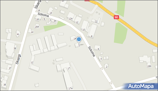 Grójec, Szkolna, 1, mapa Grójec