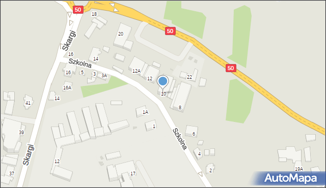 Grójec, Szkolna, 10, mapa Grójec