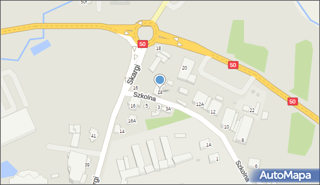 Grójec, Szkolna, 14, mapa Grójec