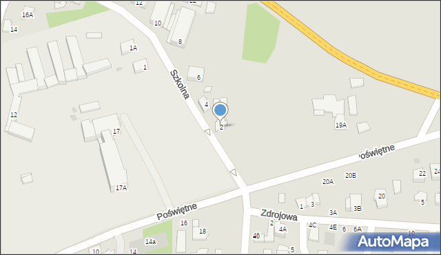 Grójec, Szkolna, 2, mapa Grójec