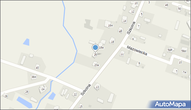 Grudusk, Szkolna, 20, mapa Grudusk