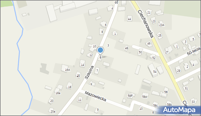 Grudusk, Szkolna, 5, mapa Grudusk