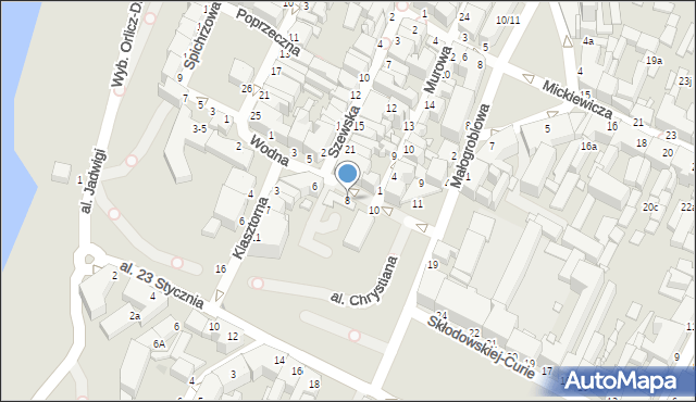 Grudziądz, Szkolna, 8, mapa Grudziądza