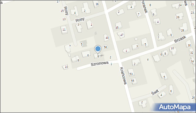 Gruszczyn, Szronowa, 4, mapa Gruszczyn