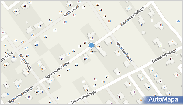 Gruszczyn, Szymanowskiego Karola, 17, mapa Gruszczyn