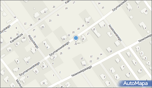 Gruszczyn, Szymanowskiego Karola, 21, mapa Gruszczyn
