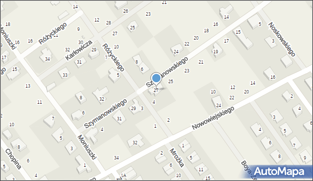 Gruszczyn, Szymanowskiego Karola, 27, mapa Gruszczyn