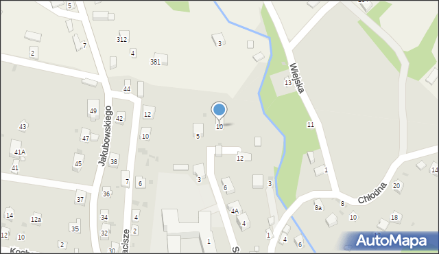 Grybów, Szkolna, 10, mapa Grybów