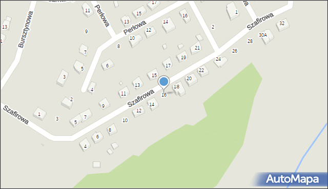 Gryfice, Szafirowa, 16, mapa Gryfice