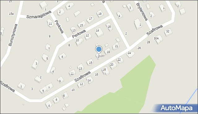 Gryfice, Szafirowa, 17, mapa Gryfice