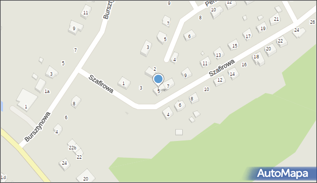 Gryfice, Szafirowa, 5, mapa Gryfice