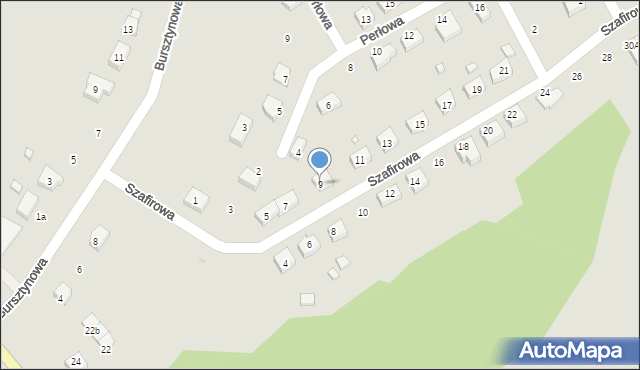 Gryfice, Szafirowa, 9, mapa Gryfice