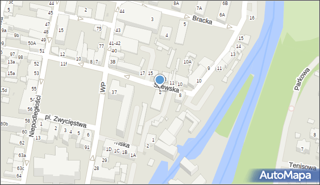 Gryfice, Szewska, 2, mapa Gryfice