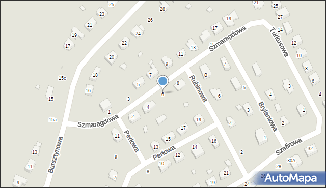 Gryfice, Szmaragdowa, 6, mapa Gryfice