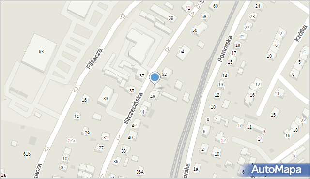 Gryfino, Szczecińska, 50, mapa Gryfino