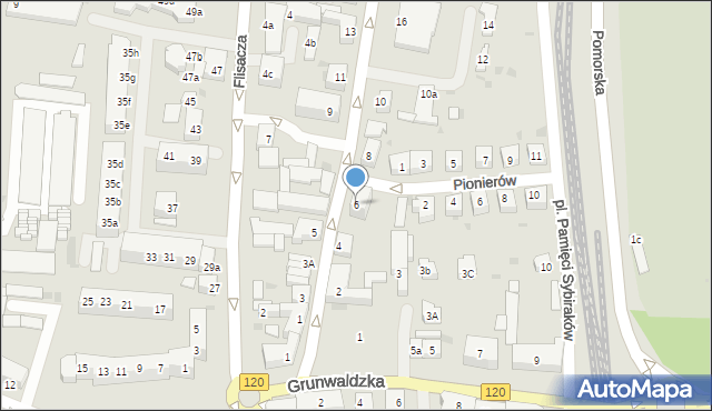 Gryfino, Szczecińska, 6, mapa Gryfino