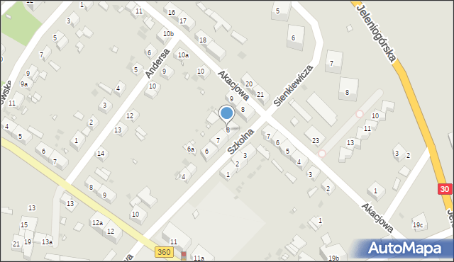Gryfów Śląski, Szkolna, 8, mapa Gryfów Śląski