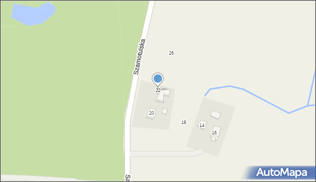 Grzebienisko, Szamotulska, 22, mapa Grzebienisko