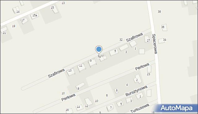 Grzędzice, Szafirowa, 7A, mapa Grzędzice