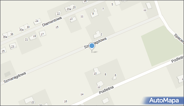 Grzędzice, Szmaragdowa, 5, mapa Grzędzice