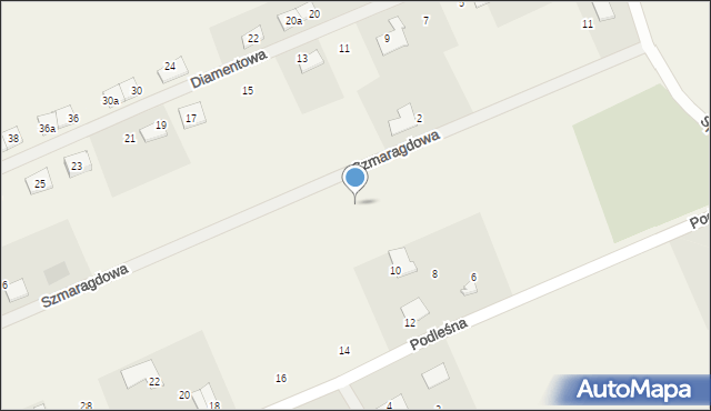 Grzędzice, Szmaragdowa, 5b, mapa Grzędzice