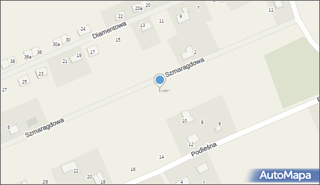 Grzędzice, Szmaragdowa, 5c, mapa Grzędzice