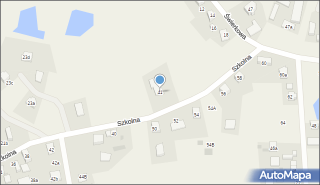 Grzybno, Szkolna, 41, mapa Grzybno